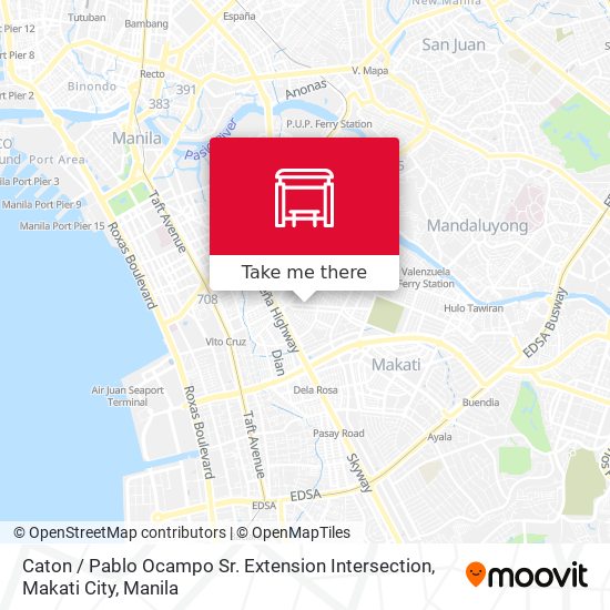 Caton / Pablo Ocampo Sr. Extension Intersection, Makati City map