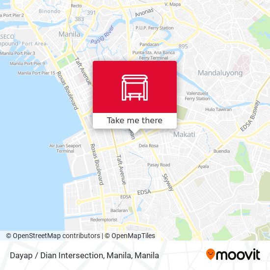 Dayap / Dian Intersection, Manila map