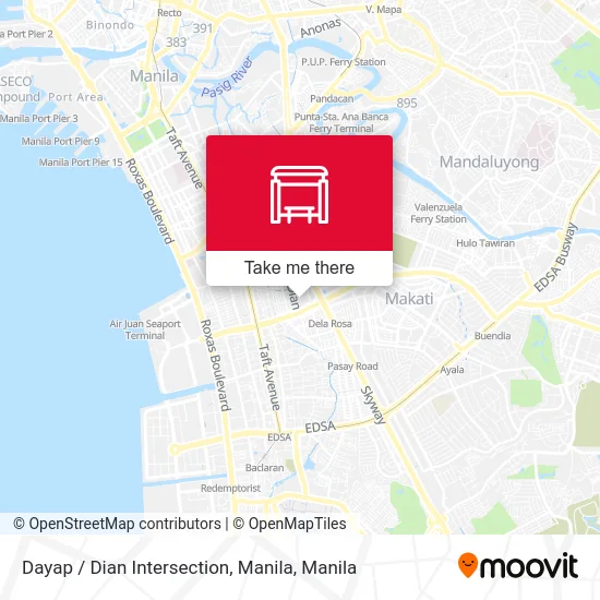 Dayap / Dian Intersection, Manila map