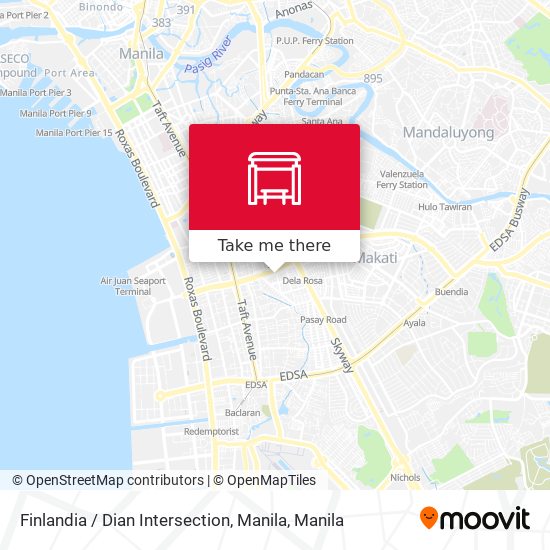 Finlandia / Dian Intersection, Manila map