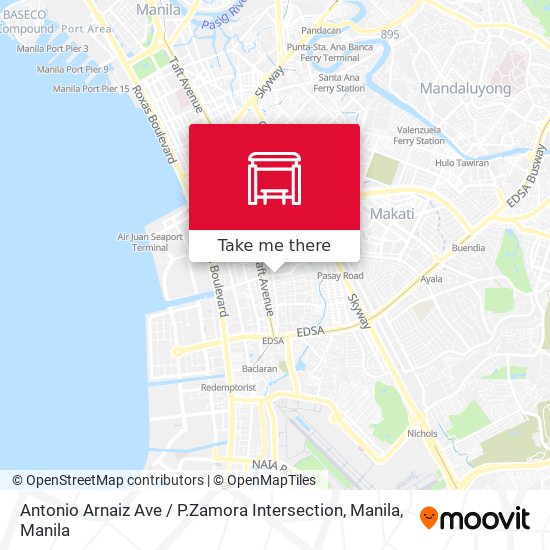 Antonio Arnaiz Ave / P.Zamora Intersection, Manila map