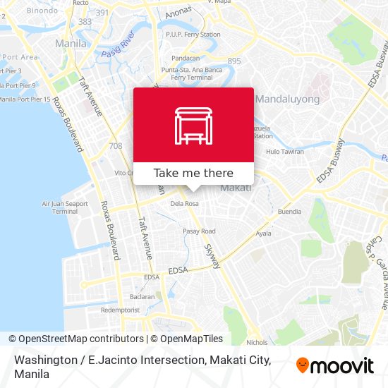 Washington / E.Jacinto Intersection, Makati City map