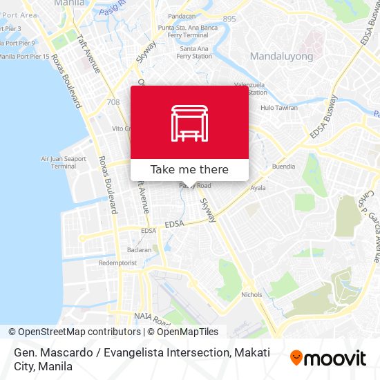 Gen. Mascardo / Evangelista Intersection, Makati City map