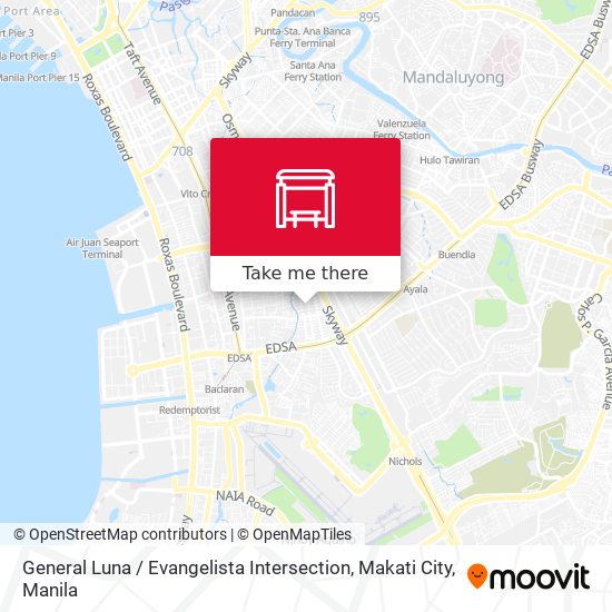 General Luna / Evangelista Intersection, Makati City map