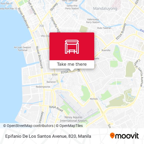 Epifanio De Los Santos Avenue, 820 map