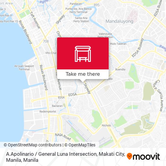 A.Apolinario / General Luna Intersection, Makati City, Manila map