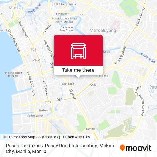 Paseo De Roxas / Pasay Road Intersection, Makati City, Manila map