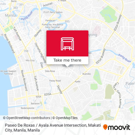 Paseo De Roxas / Ayala Avenue Intersection, Makati City, Manila map