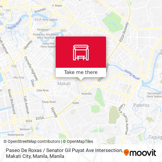 Paseo De Roxas / Senator Gil Puyat Ave Intersection, Makati City, Manila map
