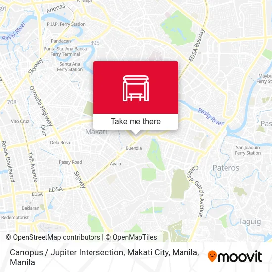 Canopus / Jupiter Intersection, Makati City, Manila map