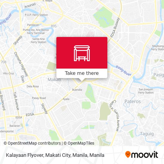Kalayaan Flyover, Makati City, Manila map