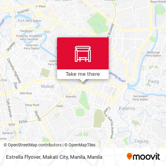 Estrella Flyover, Makati City, Manila map