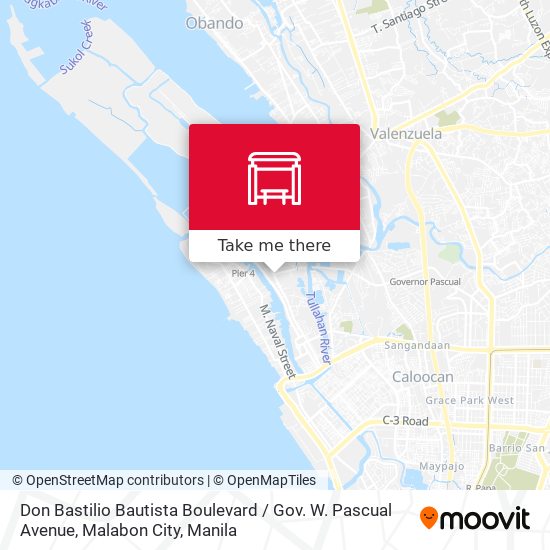 Don Bastilio Bautista Boulevard / Gov. W. Pascual Avenue, Malabon City map