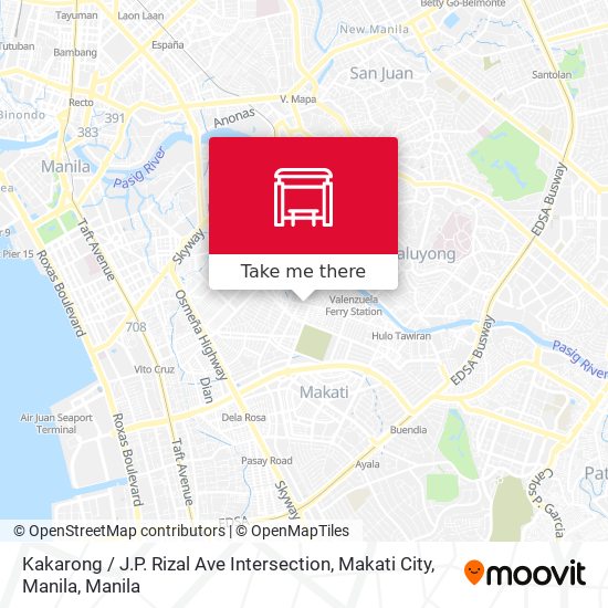 Kakarong / J.P. Rizal Ave Intersection, Makati City, Manila map