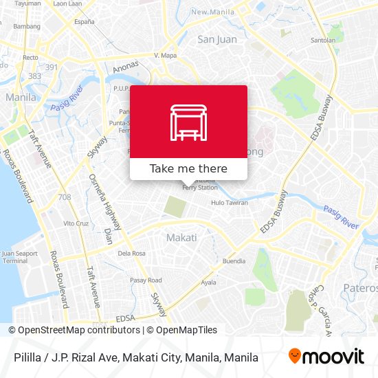 Pililla / J.P. Rizal Ave, Makati City, Manila map