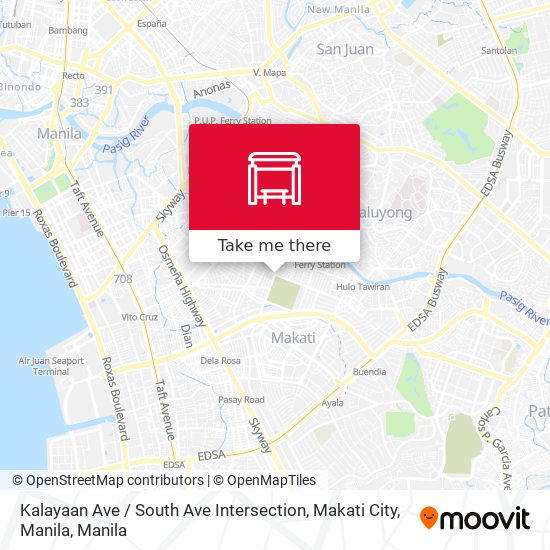 Kalayaan Ave / South Ave Intersection, Makati City, Manila map