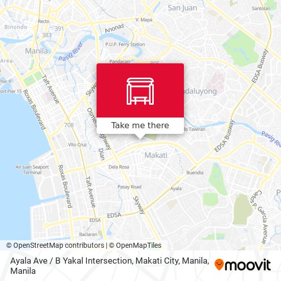 Ayala Ave / B Yakal Intersection, Makati City, Manila map