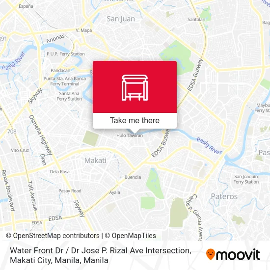 Water Front Dr / Dr Jose P. Rizal Ave Intersection, Makati City, Manila map