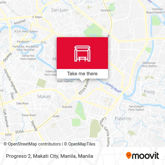 Progreso 2, Makati City, Manila map