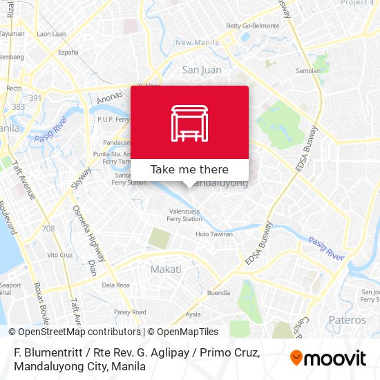 F. Blumentritt  / Rte Rev. G. Aglipay / Primo Cruz, Mandaluyong City map