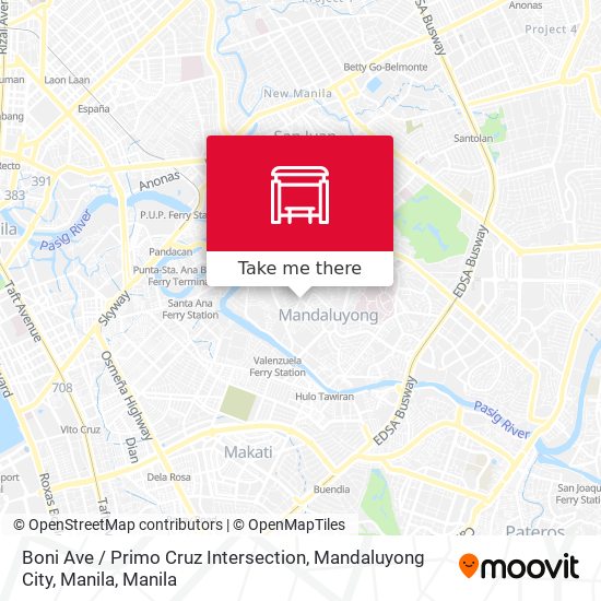 Boni Ave / Primo Cruz Intersection, Mandaluyong City, Manila map