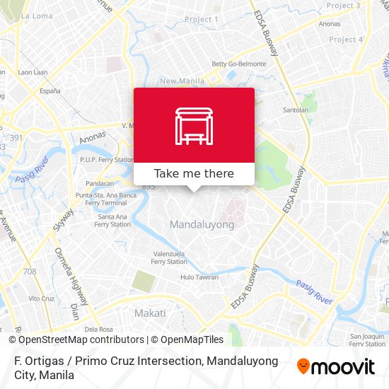 F. Ortigas / Primo Cruz Intersection, Mandaluyong City map