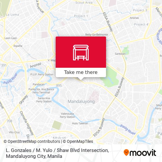 L. Gonzales / M. Yulo / Shaw Blvd Intersection, Mandaluyong City map