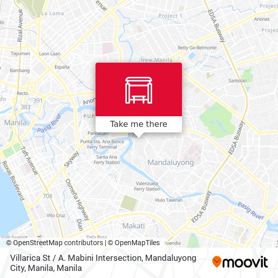 Villarica St / A. Mabini Intersection, Mandaluyong City, Manila map