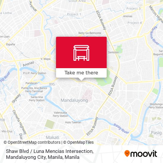 Shaw Blvd / Luna Mencias Intersection, Mandaluyong City, Manila map