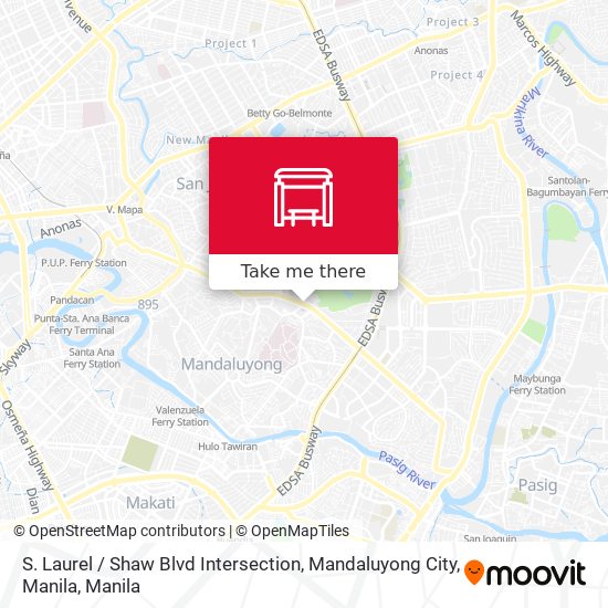 S. Laurel / Shaw Blvd Intersection, Mandaluyong City, Manila map