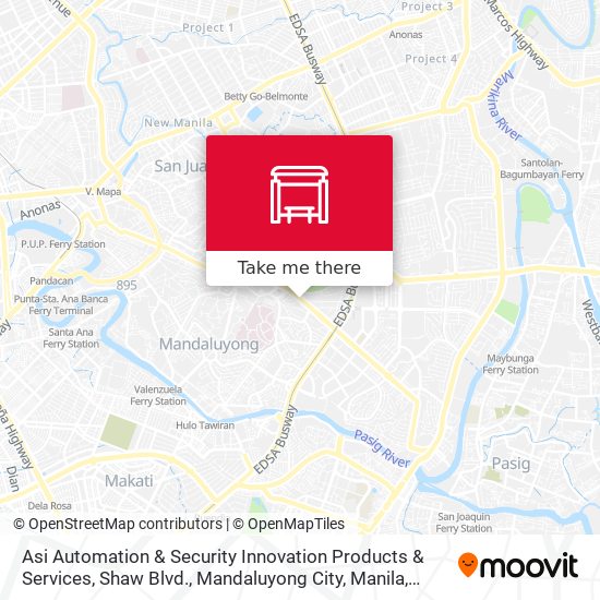 Asi Automation & Security Innovation Products & Services, Shaw Blvd., Mandaluyong City, Manila map