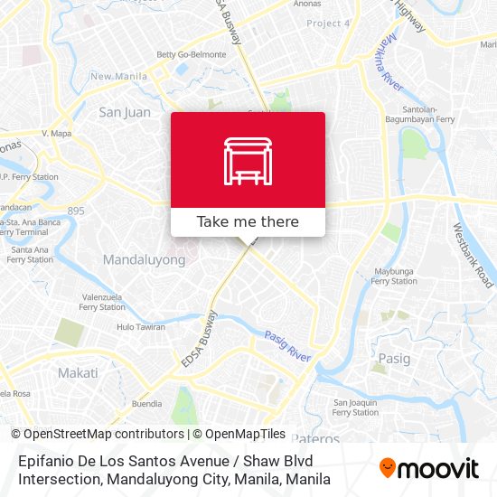 Epifanio De Los Santos Avenue /  Shaw Blvd Intersection, Mandaluyong City, Manila map