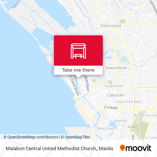 Malabon Central United Methodist Church, map