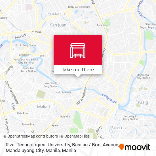 Rizal Technological Universitty, Basilan / Boni Avenue, Mandaluyong City, Manila map