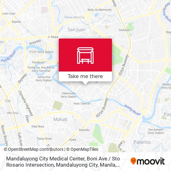 Mandaluyong City Medical Center, Boni Ave / Sto Rosario Intersection, Mandaluyong City, Manila map