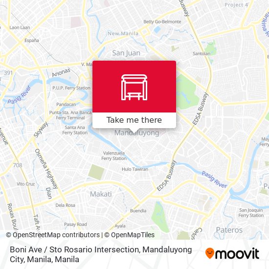 Boni Ave / Sto Rosario Intersection, Mandaluyong City, Manila map