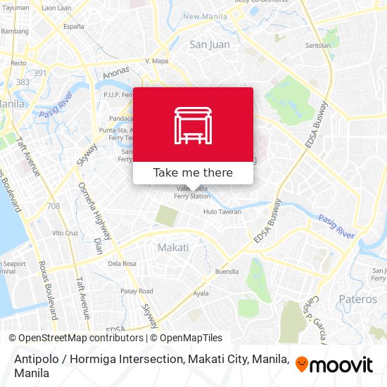 Antipolo / Hormiga Intersection, Makati City, Manila map