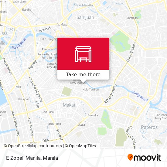 E Zobel, Manila map