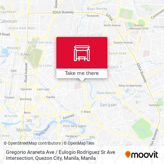 Gregorio Araneta Ave / Eulogio Rodriguez Sr Ave Intersection, Quezon City, Manila map