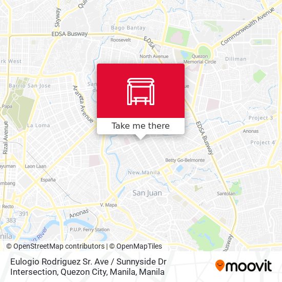 Eulogio Rodriguez Sr. Ave / Sunnyside Dr Intersection, Quezon City, Manila map