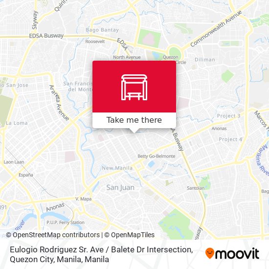 Eulogio Rodriguez Sr. Ave / Balete Dr Intersection, Quezon City, Manila map