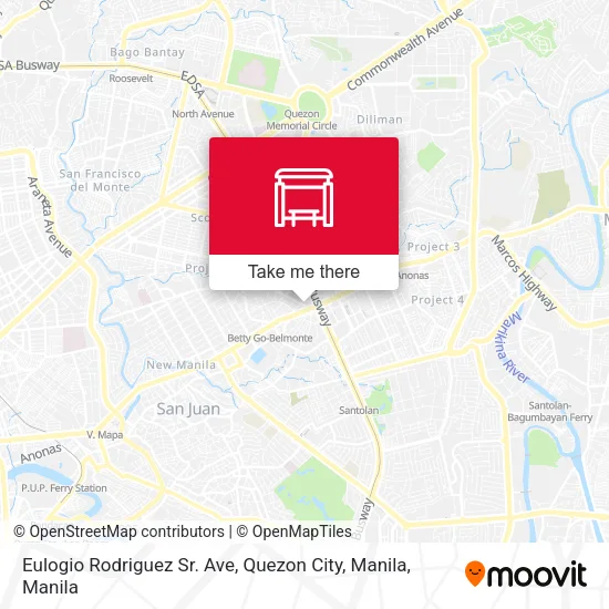 Eulogio Rodriguez Sr. Ave, Quezon City, Manila map