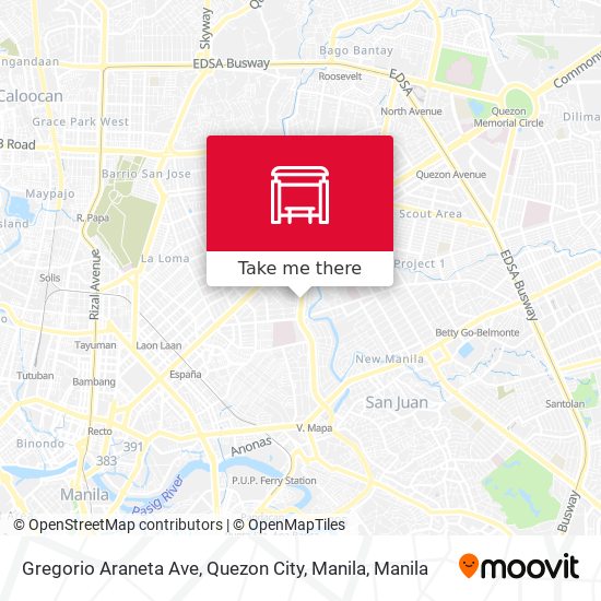 Gregorio Araneta Ave, Quezon City, Manila map