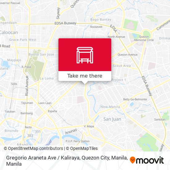 Gregorio Araneta Ave / Kaliraya, Quezon City, Manila map