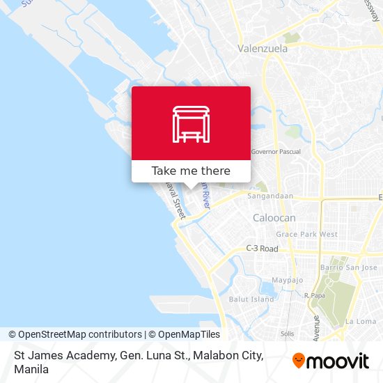 St James Academy, Gen. Luna St., Malabon City map