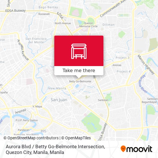 Aurora Blvd / Betty Go-Belmonte Intersection,  Quezon City, Manila map