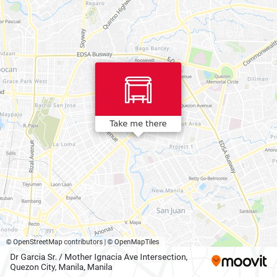 Dr Garcia Sr. / Mother Ignacia Ave Intersection, Quezon City, Manila map