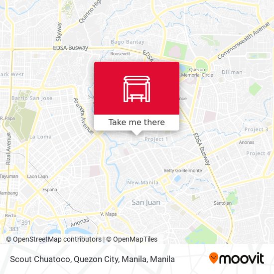Scout Chuatoco, Quezon City, Manila map