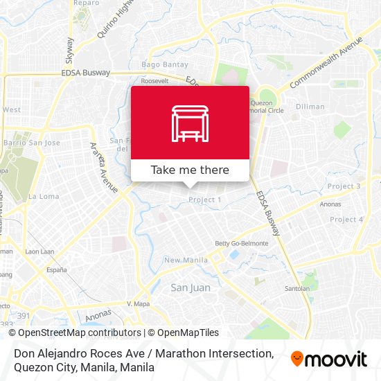 Don Alejandro Roces Ave / Marathon Intersection, Quezon City, Manila map