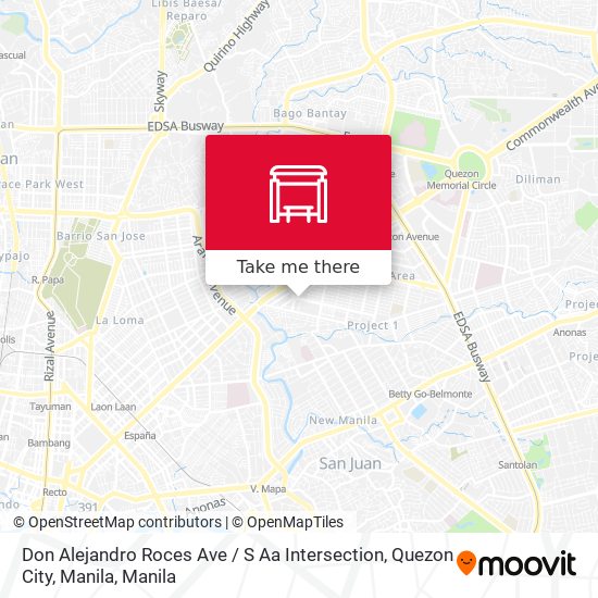 Don Alejandro Roces Ave / S Aa Intersection, Quezon City, Manila map